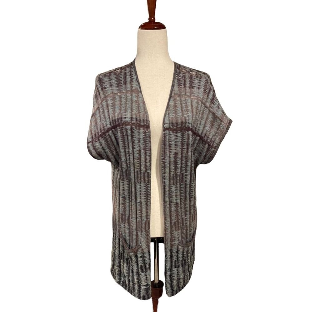 Peruvian Connection Pima Cotton Cardigan Sweater Knit Art Women's M